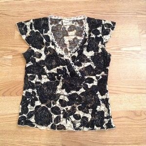 Lace top by fart cream & black